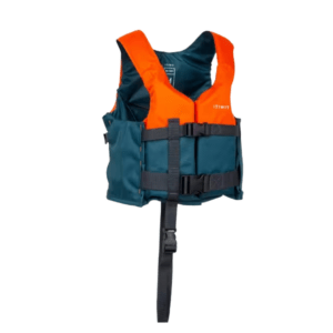 Gilet d’aide à la flottabilité 50N+ bleu et orange pour kayak, paddle et dériveur en Guadeloupe